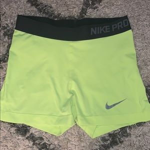 Neon Green Nike Pros